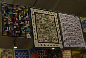 Quilts hanging