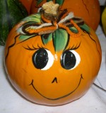 a painted pumpkin