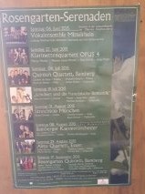 Bamberg rose garden concert flyer