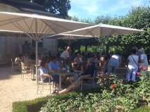 Bamberg rose garden people eating